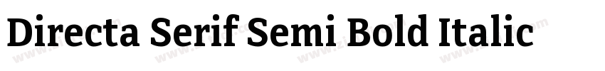 Directa Serif Semi Bold Italic字体转换